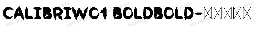 CalibriW01 BoldBold字体转换